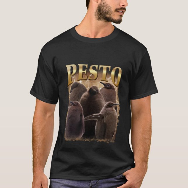 Lustigt Cute Gaint Baby Pesto Penguin Bootleg T Shirt (Framsida)