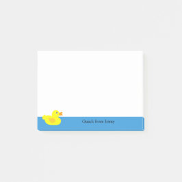 Lustigt Cute Gult Anka (eget namn) Post-it Block
