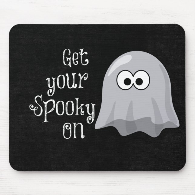 Lustigt, Cute Halloween Ghost, sätt på dig ditt ta Musmatta (Framsidan)