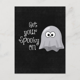 Lustigt, Cute Halloween Ghost, sätt på dig ditt ta Vykort