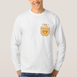 Lustigt Cute Hund i Pocket Fars dag T Shirt