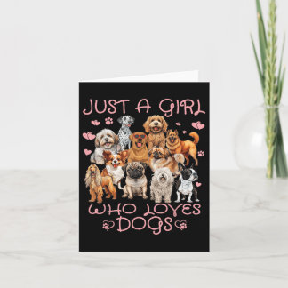 Lustigt Cute Hund Puppy Älskare Bara en flicka som Kort