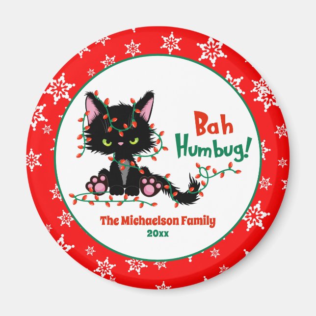 Lustigt Cute Julgrumpy Cat Magnet (Framsidan)