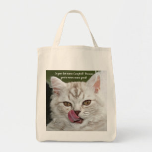 Lustigt, Cute Kitten Slickar sina chops Tygkasse