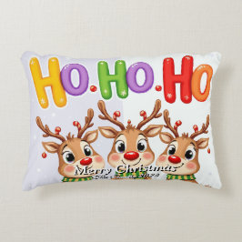 Lustigt, Cute, Modern Familjefoto Jul Prydnadskudde