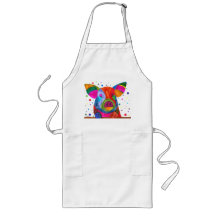 Lustigt, Cute och Colorful Gris Apron