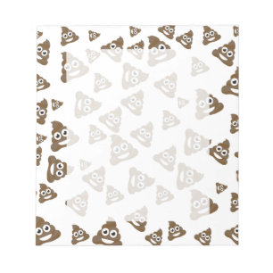Lustigt Cute Poop Emoji Mönster Anteckningsblock