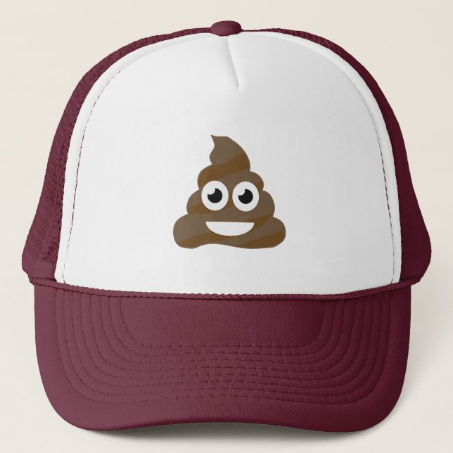 Lustigt Cute Poop Emoji Truckerkeps (Framsida)