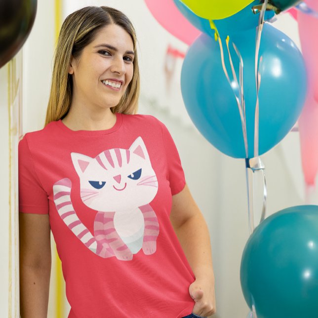 Lustigt Cute Rosa Kattunge med innehållslös sjömil T Shirt (Skapare uppladdad)