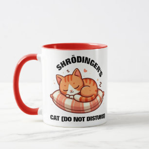 Lustigt Cute Shrodingers katt (stäng inte av) Mugg