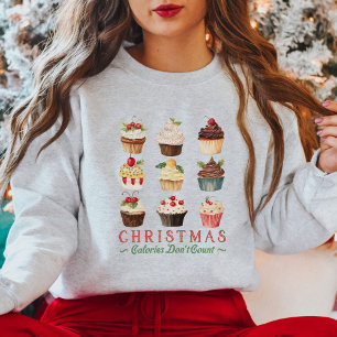 Lustigt Cute Vintage Söta Muffinsar jul T Shirt