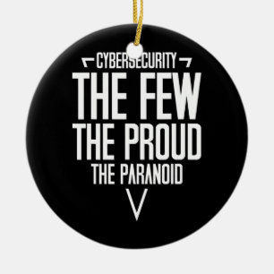 Lustigt cybersäkerhet.. julgransprydnad keramik