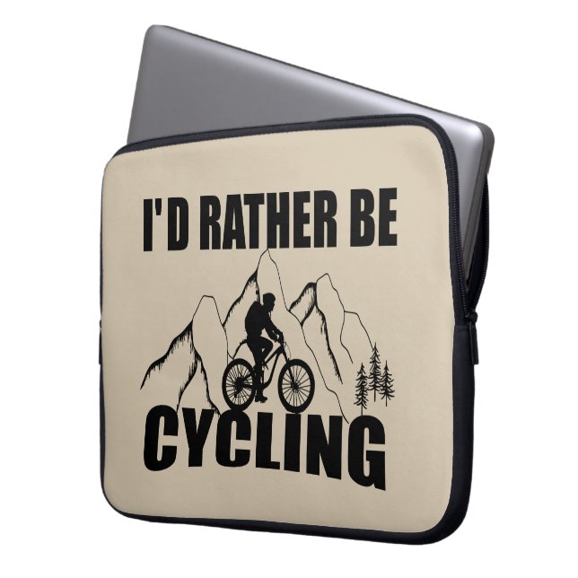 Lustigt cykelcitat laptop fodral (Framsidan Vänster)