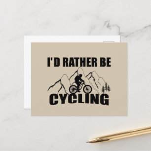 Lustigt cykelcitat vykort