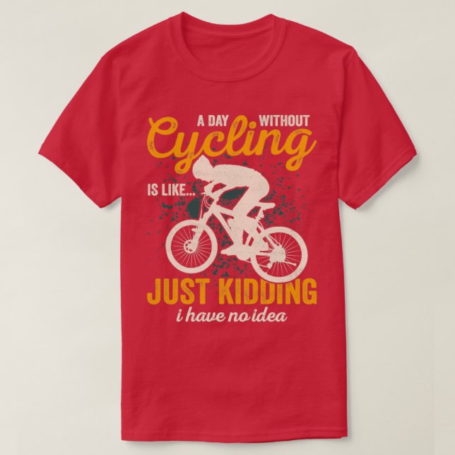 Lustigt cykeltalande t shirt (Design framsida)