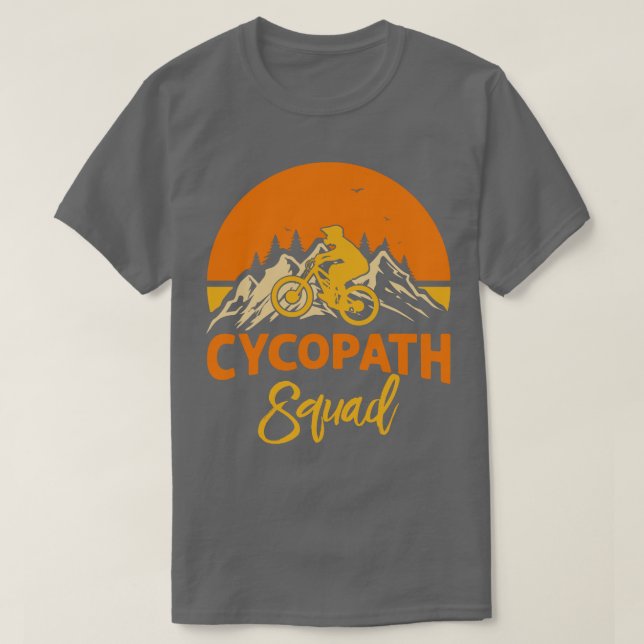 Lustigt cykliskt fyrkantsroder Cyclist Bicycle Mou T Shirt (Design framsida)