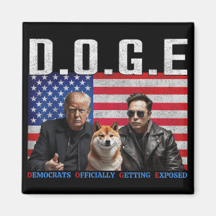 Lustigt D.o.g.e. Doge-demokrater kommer officiellt Magnet