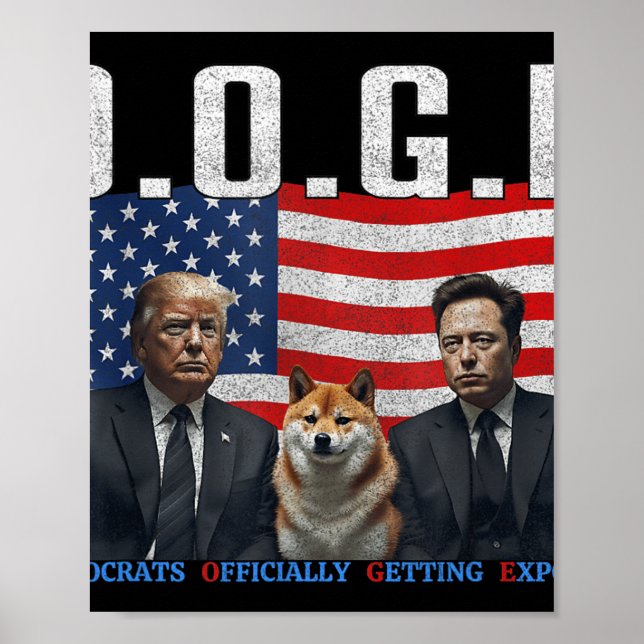 Lustigt D.o.g.e. Doge-demokrater kommer officiellt Poster (Framsidan)