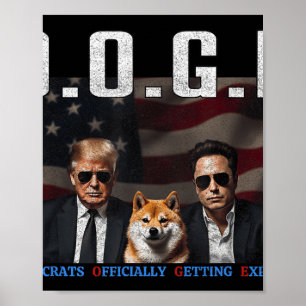 Lustigt D.o.g.e. Doge-demokrater kommer officiellt Poster