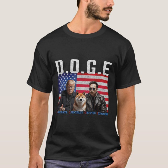 Lustigt D.o.g.e. Doge-demokrater kommer officiellt T Shirt (Framsida)