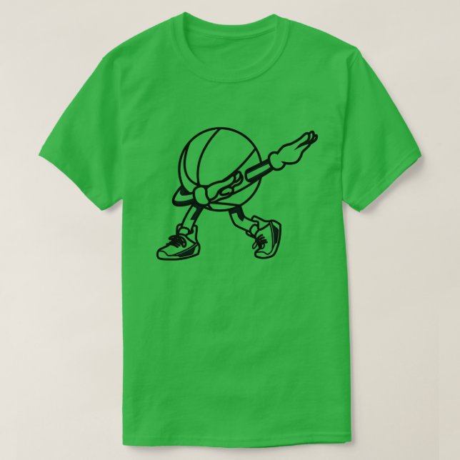 Lustigt Dabbing Basketball Dance with Shoes Mascot T Shirt (Design framsida)