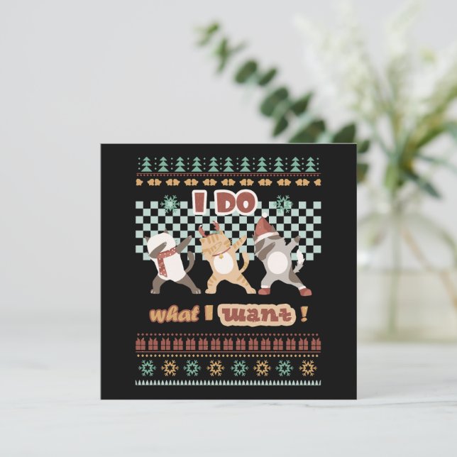 Lustigt Dabbing Cat - Jag gör vad jag vill. (Stående Fram)