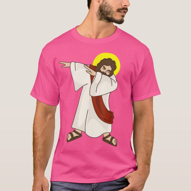 Lustigt Dabbing Jesus Kristus - födelsedag T Shirt (Framsida)
