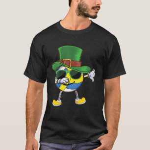 Lustigt Dabbing Volleyball St. Patrick's Day T Shirt