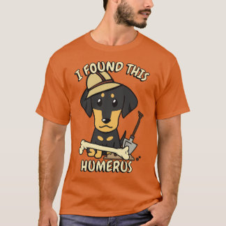 Lustigt dachshund är en arkeolog t shirt