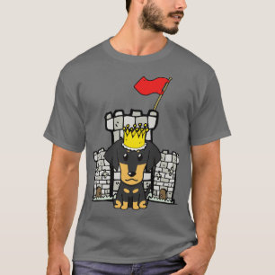 Lustigt Dachshund är Kung i slottet T Shirt