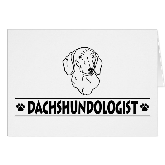 Lustigt Dachshund Hund OBS Kort (Framsidan Horizontal)