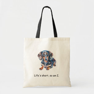 Lustigt Dachshund Liys kort, så det är jag Tygkasse