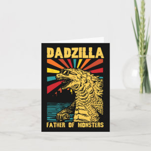 Lustigt Dadzilla Far i Monsters Vintage Fath Kort
