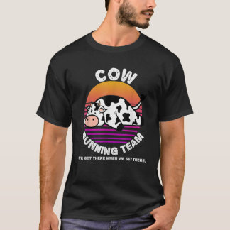 Lustigt Dairy Cow RunTeam Kids Manar Women Gift T Shirt