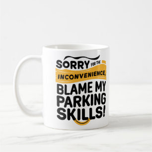 Lustigt dåliga parkeringskompetens kaffemugg
