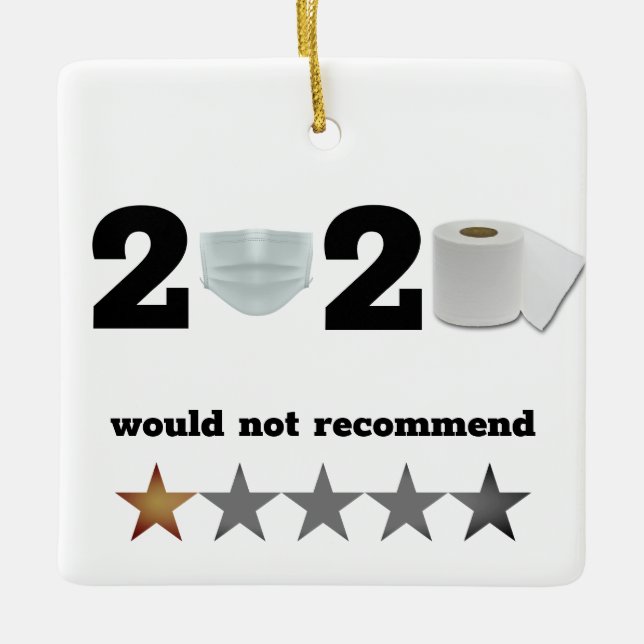 Lustigt dåligt år 2020 Jul Julgransprydnad Keramik (Framsida)