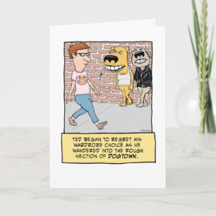 Lustigt dåligt Hundar-födelsedagskort Kort