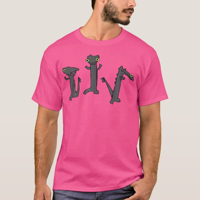 Lustigt Dancing Dragon Meme Trending Dancing Tooth T Shirt (Framsida)