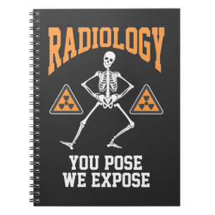 Lustigt Dancing Skeleton Xray Radiology Humor Anteckningsbok