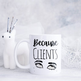 Lustigt därför att klienter kaffemugg