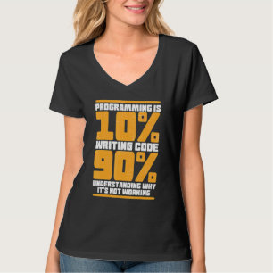 Lustigt Dator Binary Code Programmer, Developer G T Shirt