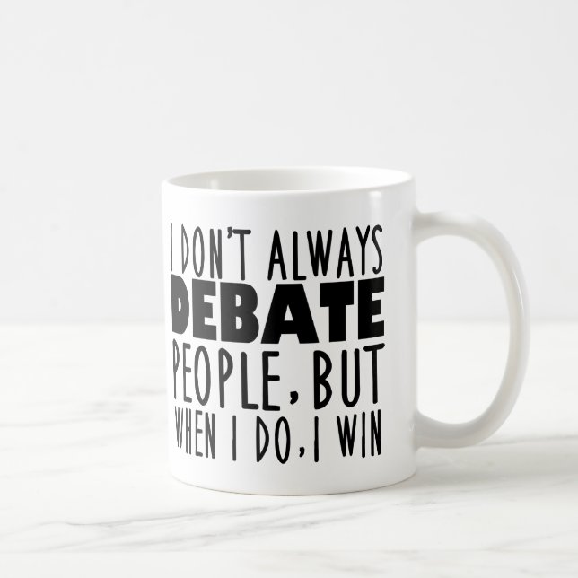Lustigt debattgruppmästare kaffemugg (Höger)