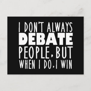 Lustigt debattteam Champion Winner Quote Vykort