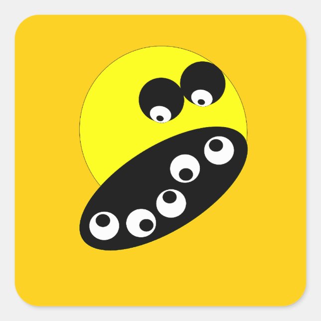 Lustigt - dekal fyrkantigt klistermärke (Framsida)