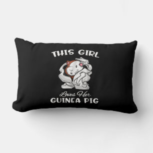 Lustigt denna flicka Kärlek Hennes guinea Gris Cut Lumbarkudde