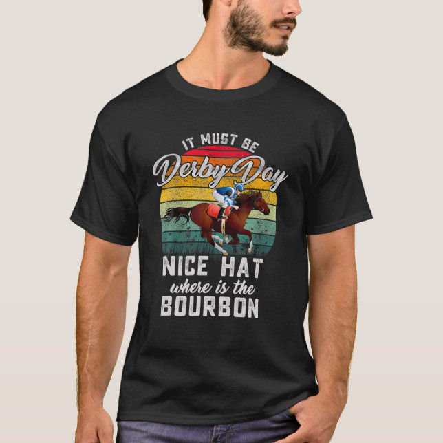 Lustigt Derby Day och Mint Juleps, Kentucky Horse  T Shirt (Framsida)