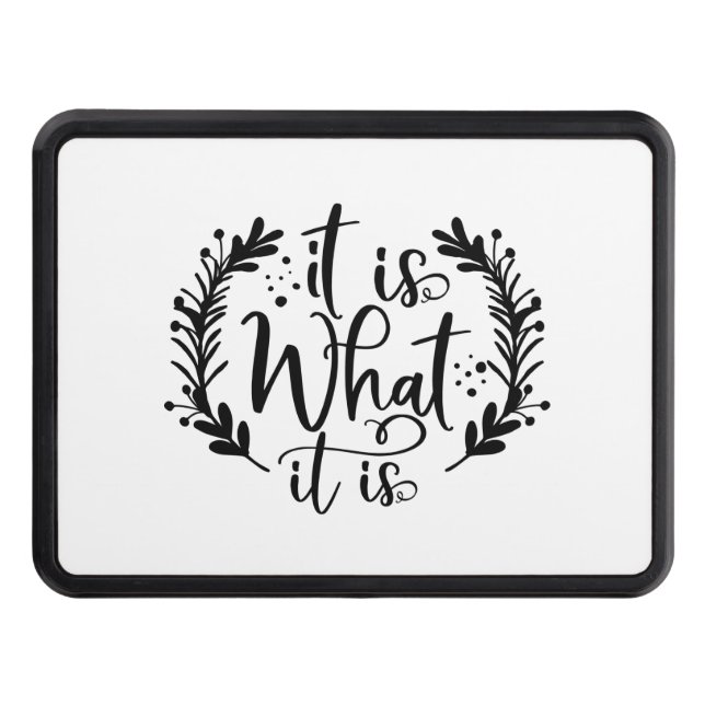 Lustigt design med ett talesätt är vad det är dragkroksskydd (Framsidan)