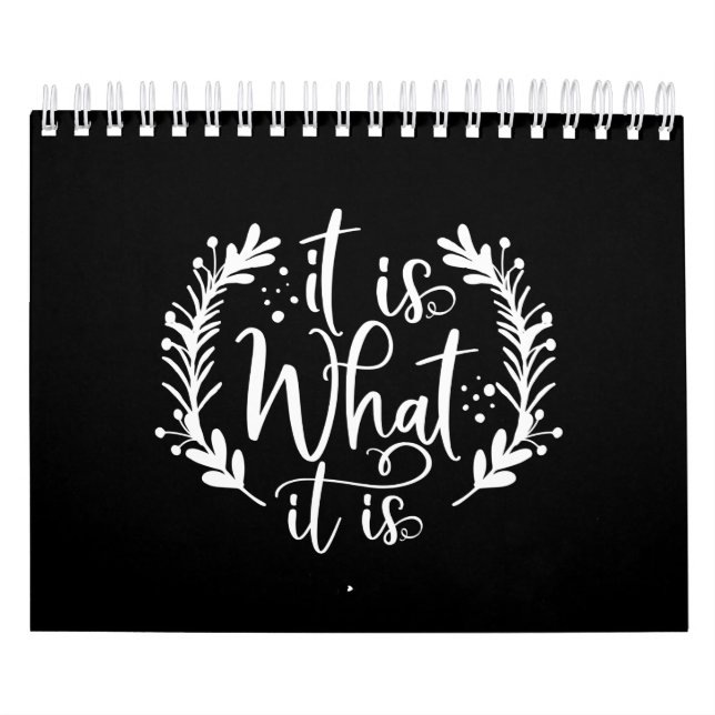 Lustigt design med ett talesätt är vad det är kalender (Omslag)