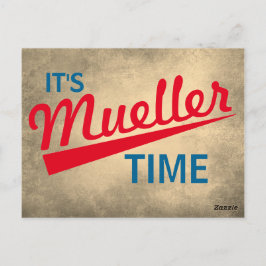 Lustigt "Det är Mueller Time" Vykort