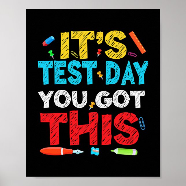 Lustigt det är testdagen du Har den här testdagen Poster (Framsidan)